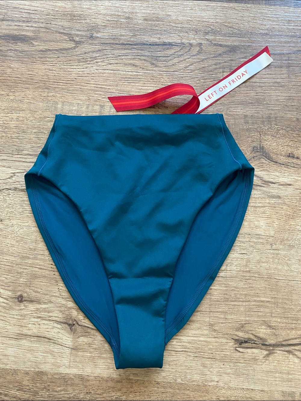 Left On Friday High Waist Bikini Bottoms Teal - Picture 3 of 6